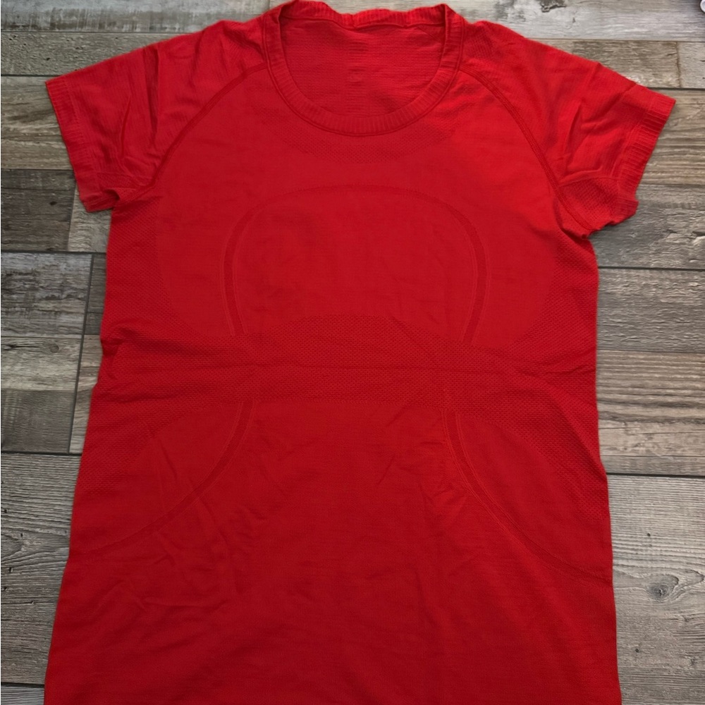 Lululemon Red Swiftly Tech Short Sleeve